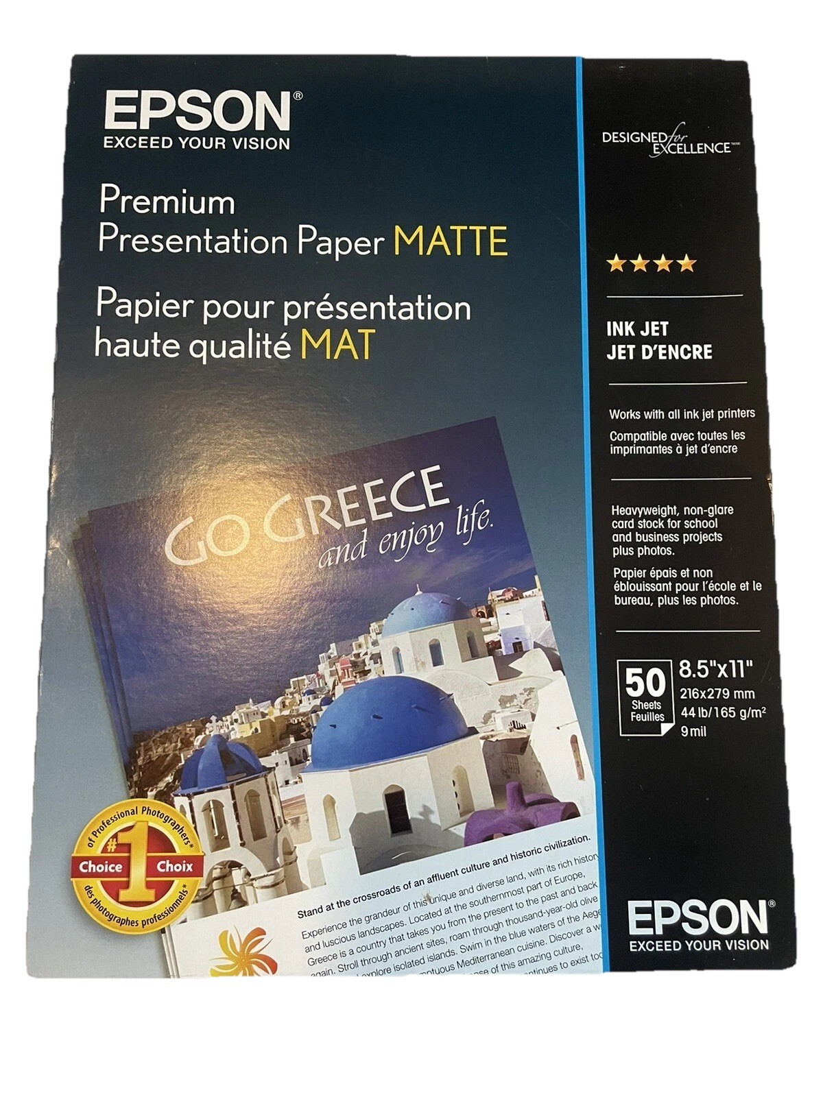 NIP Epson 8.5”x11” 50 Sheets Heavyweight Non-glare Matte