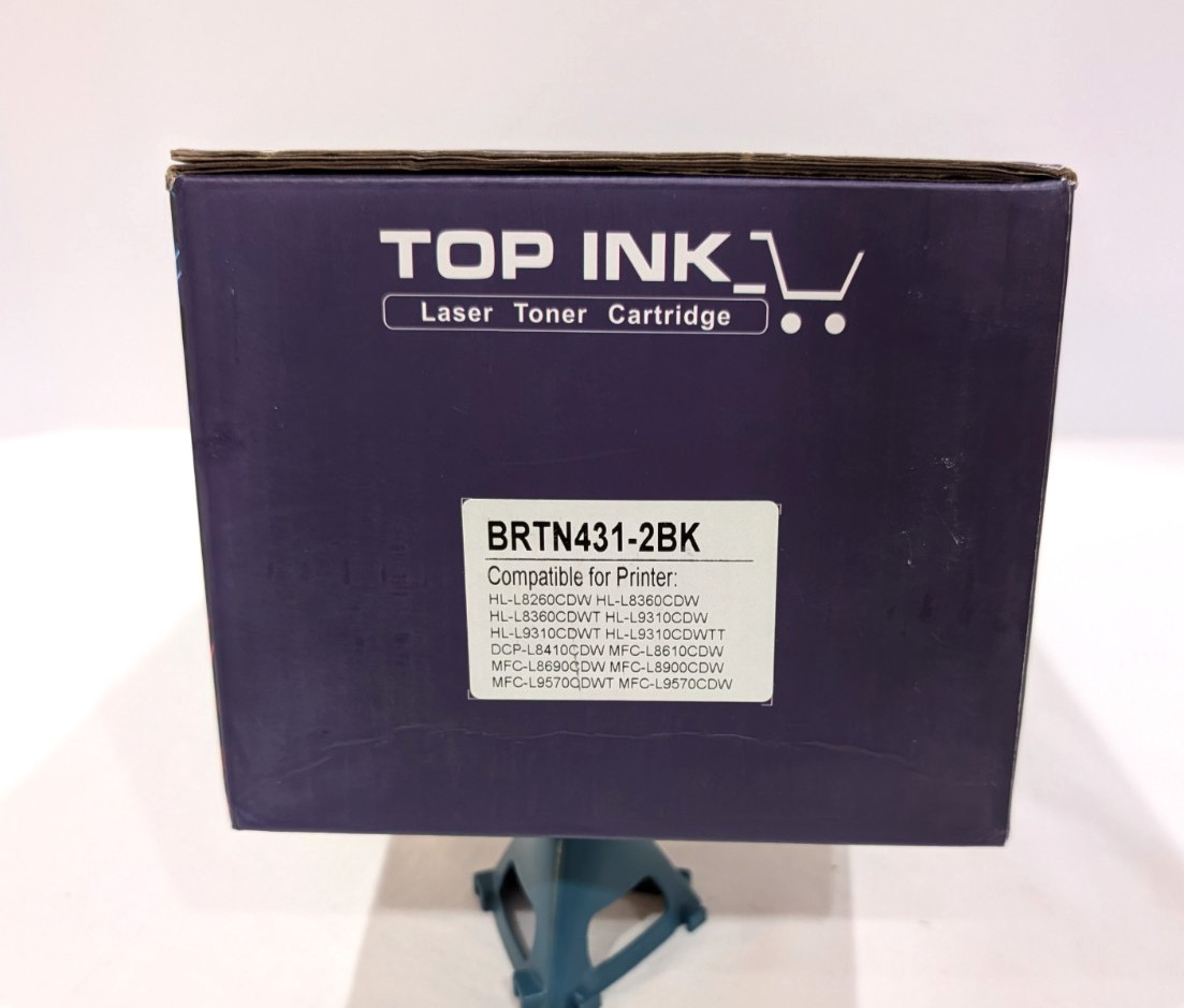 Top Ink Laser Toner Cartridge Brother TN431 Black 2-Pack New Ships Free