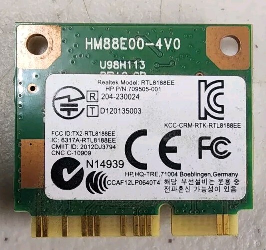 Realtek RTL8188EE 80211 bgn 1x1 WiFi 709848-001