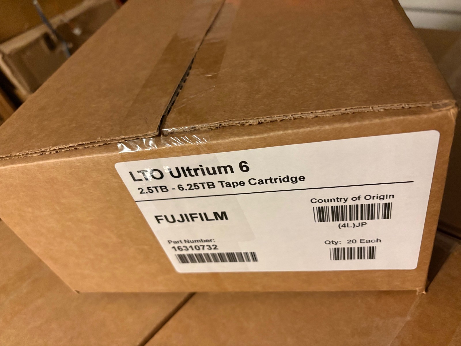 FUJI 16317032 LTO 6 TAPE DATA CARTRIDGE - NEW 20 PACK