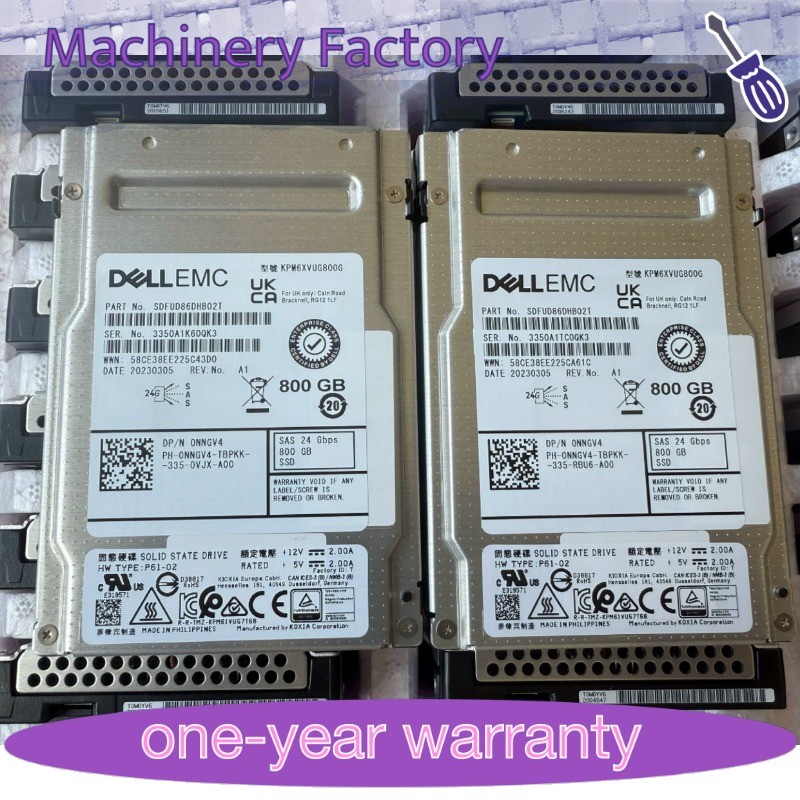 New NNGV4 0NNGV4 Dell 800GB 24Gbps SAS MU TLC 2.5'' SSD 14/15/16G KIT