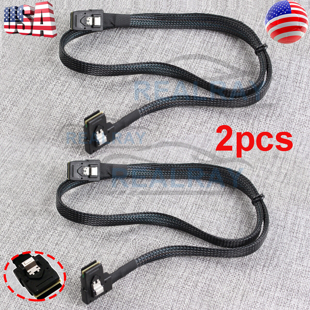 2x New SAS-A SAS-B SATA Cable M246M 0M246M For Dell Poweredge R610 R710 H700