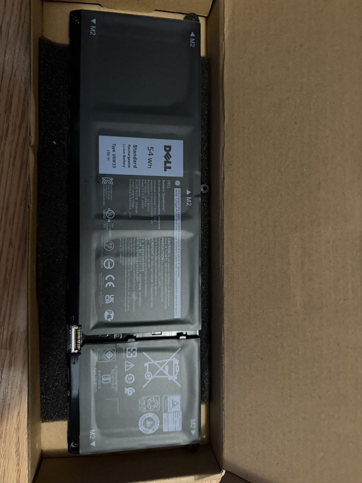 OEM Genuine 54W V6W33 Battery For Dell Inspiron 14 5410 7415 7420 7430 2-in-1