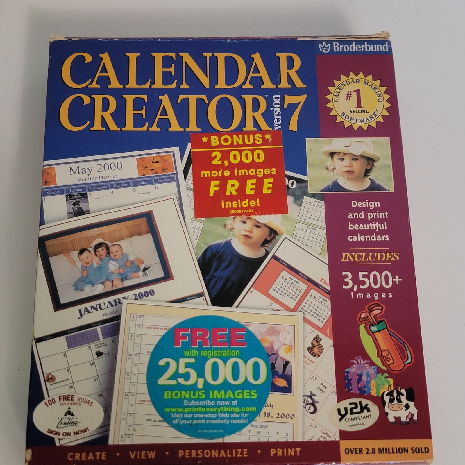 Calendar Deluxe Creator (Broderbund Software) for Vintage Windows PCs READ