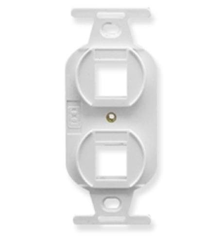 ICC IC107DPIWH 2-Port Electrical Insert 1-Gang White ABS