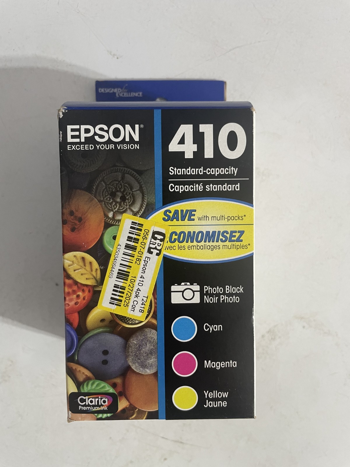 Genuine Epson 410 Photo Black & 410 CMY Ink Cartridges Combo Set Exp 12/2026 New