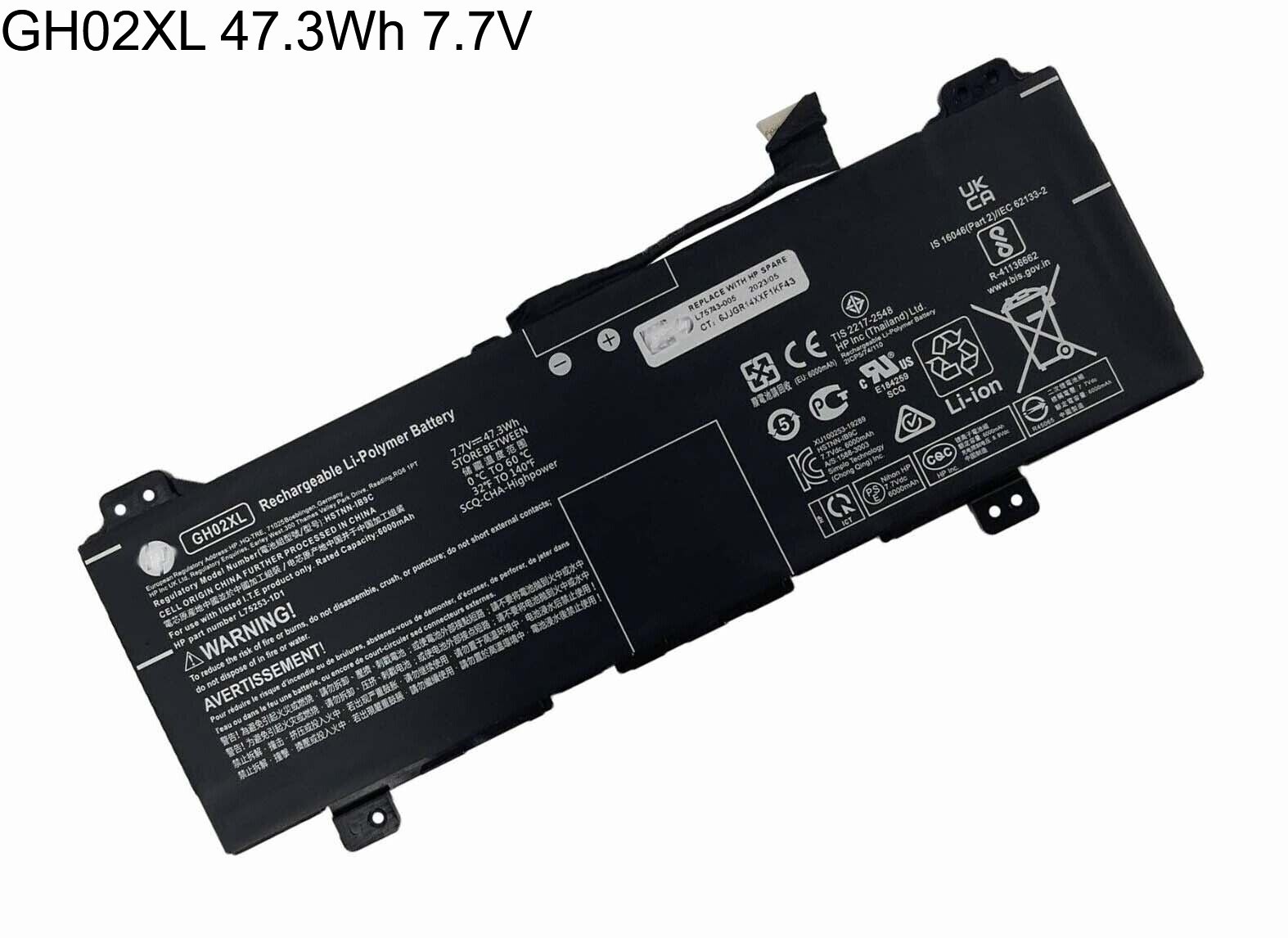 Genuine 47Wh GH02XL Battery For HP Chromebook 11 14 X360 HSTNN-IB9C L75783-005