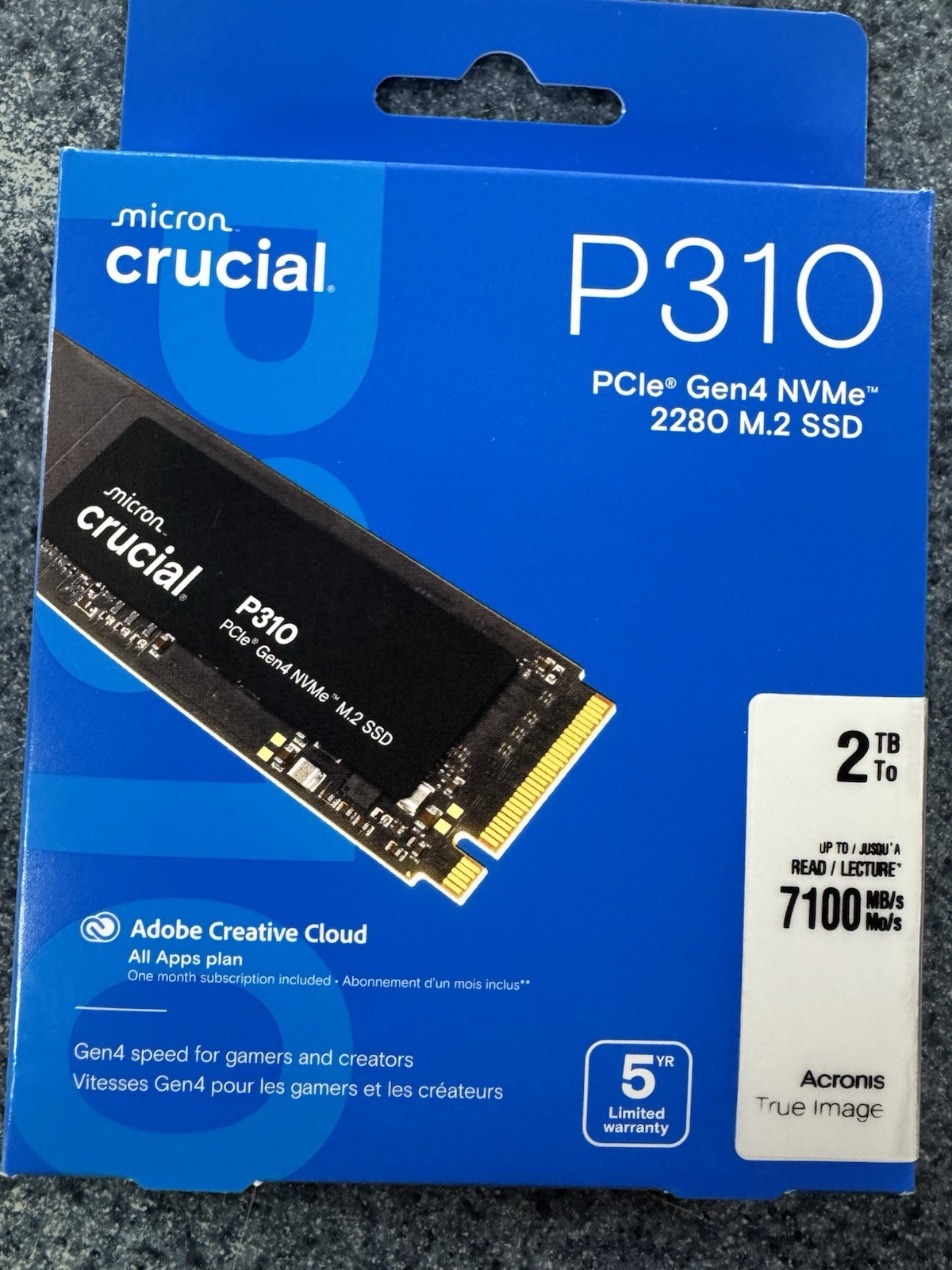 Crucial CT2000P310SSD8 P310 2TB PCI Express x4 NVMe M.2 2280 Internal SSD "NEW"