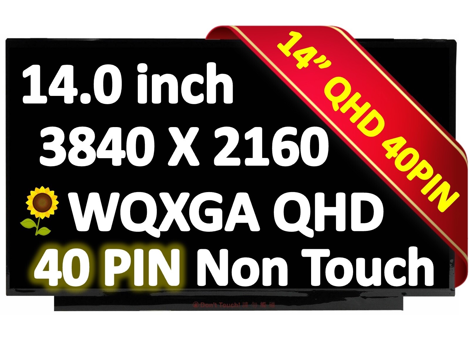 for MSI Prestige 14 A10SC-231 B140ZAN01.2 40Pin LCD UHD Display Screen Non-Touch