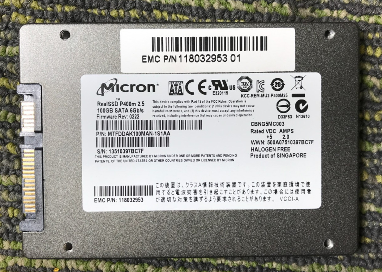 Micron 100GB 6GB/s SATA 2.5" Solid State SSD | MTFDDAK100MAN-1S1AA0