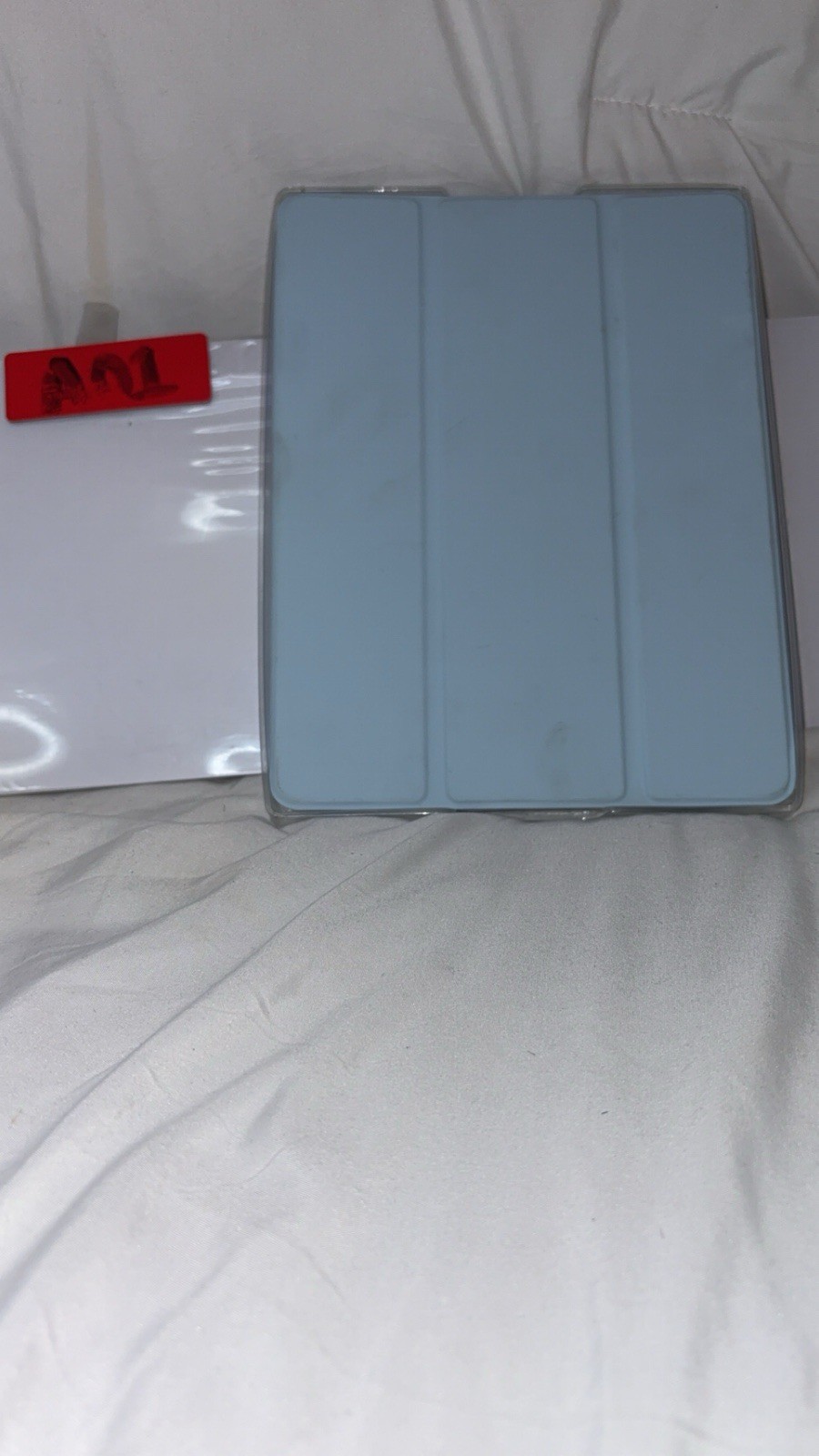 iPad Air 10.9 Case Light Blue w/ Apple Pencil Holder Tri-Fold Smart Cover