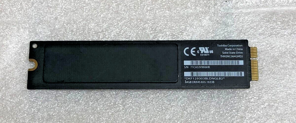 Toshiba THNSNC064GMDJ 64 GB PCI-E 109mm SSD