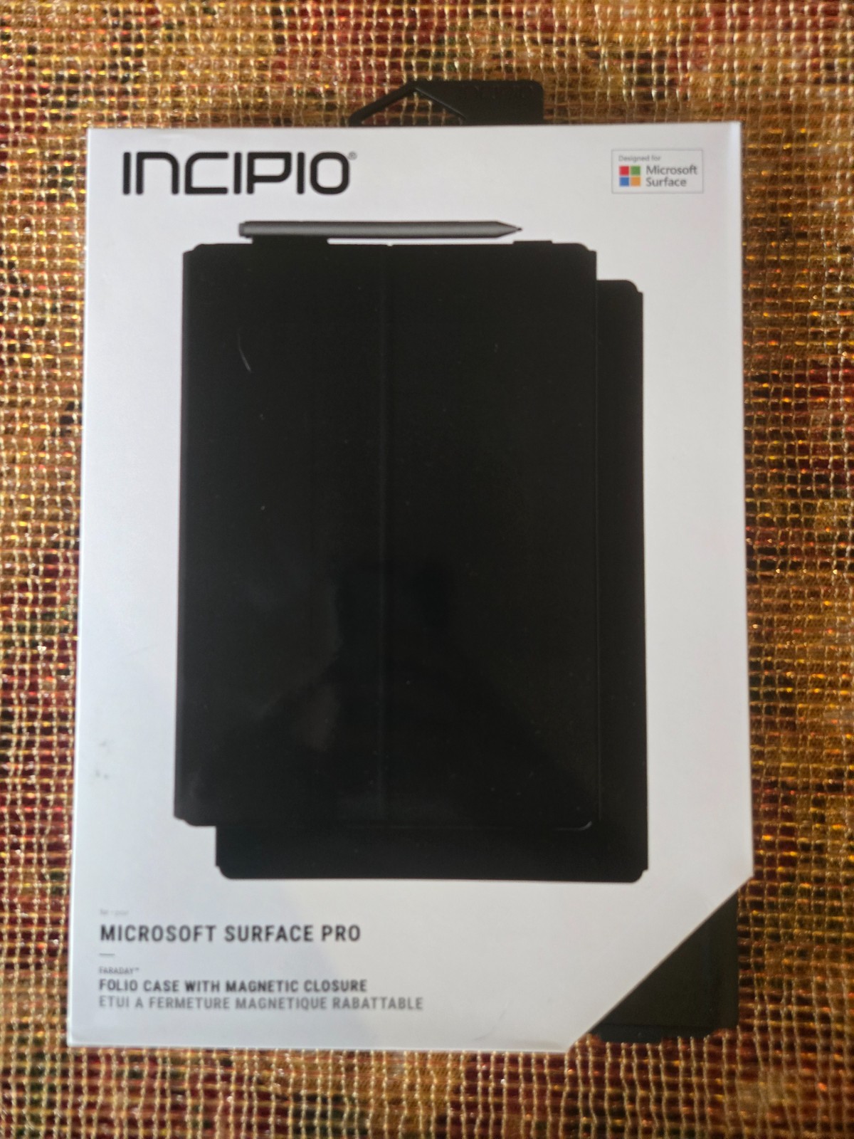 INCIPIO Folio Cover Case Microsoft Surface Pro Magnetic Closure Black NEW