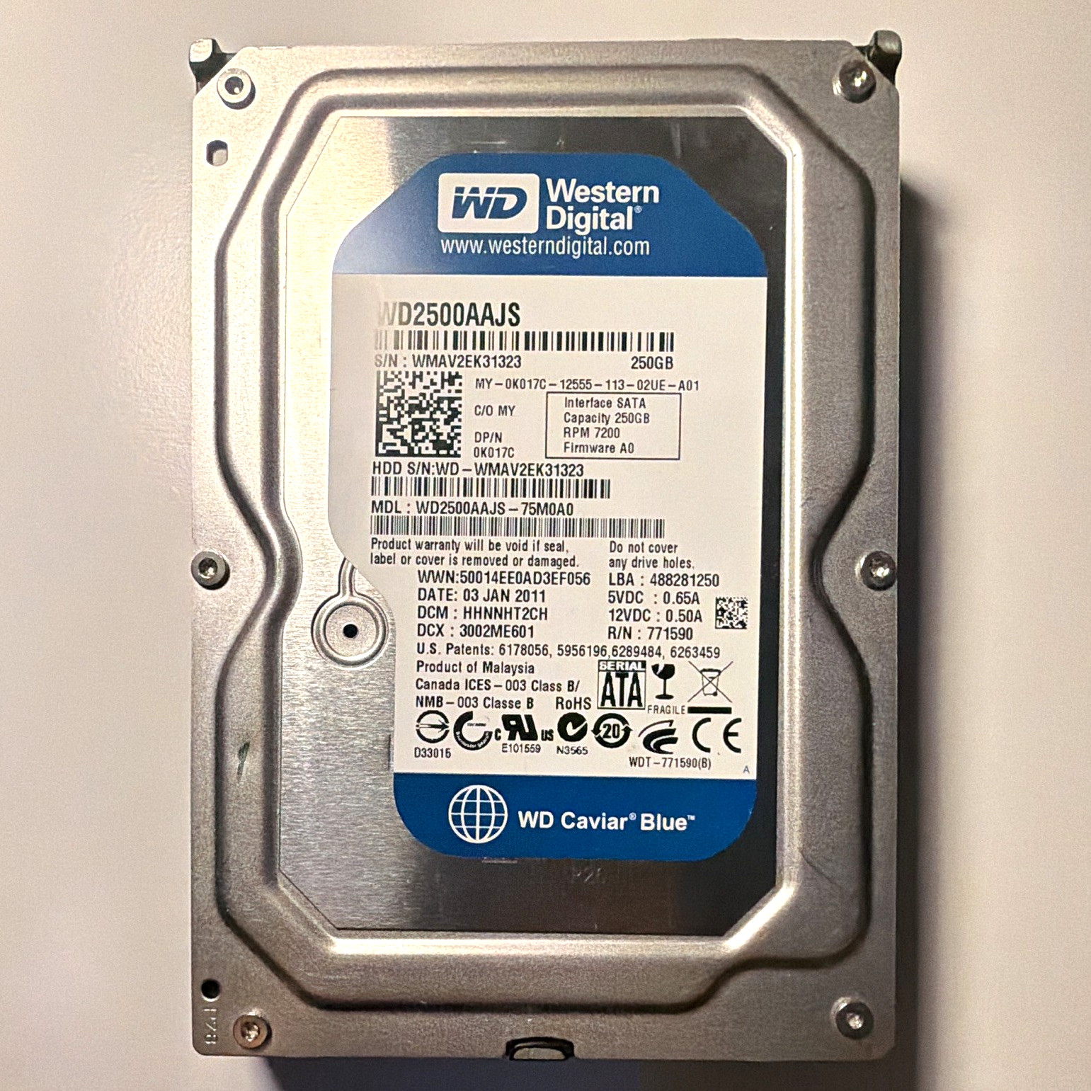 Western Digital WD Caviar Blue WD2500AAJS 250GB 3.5" SATA 7200RPM HDD