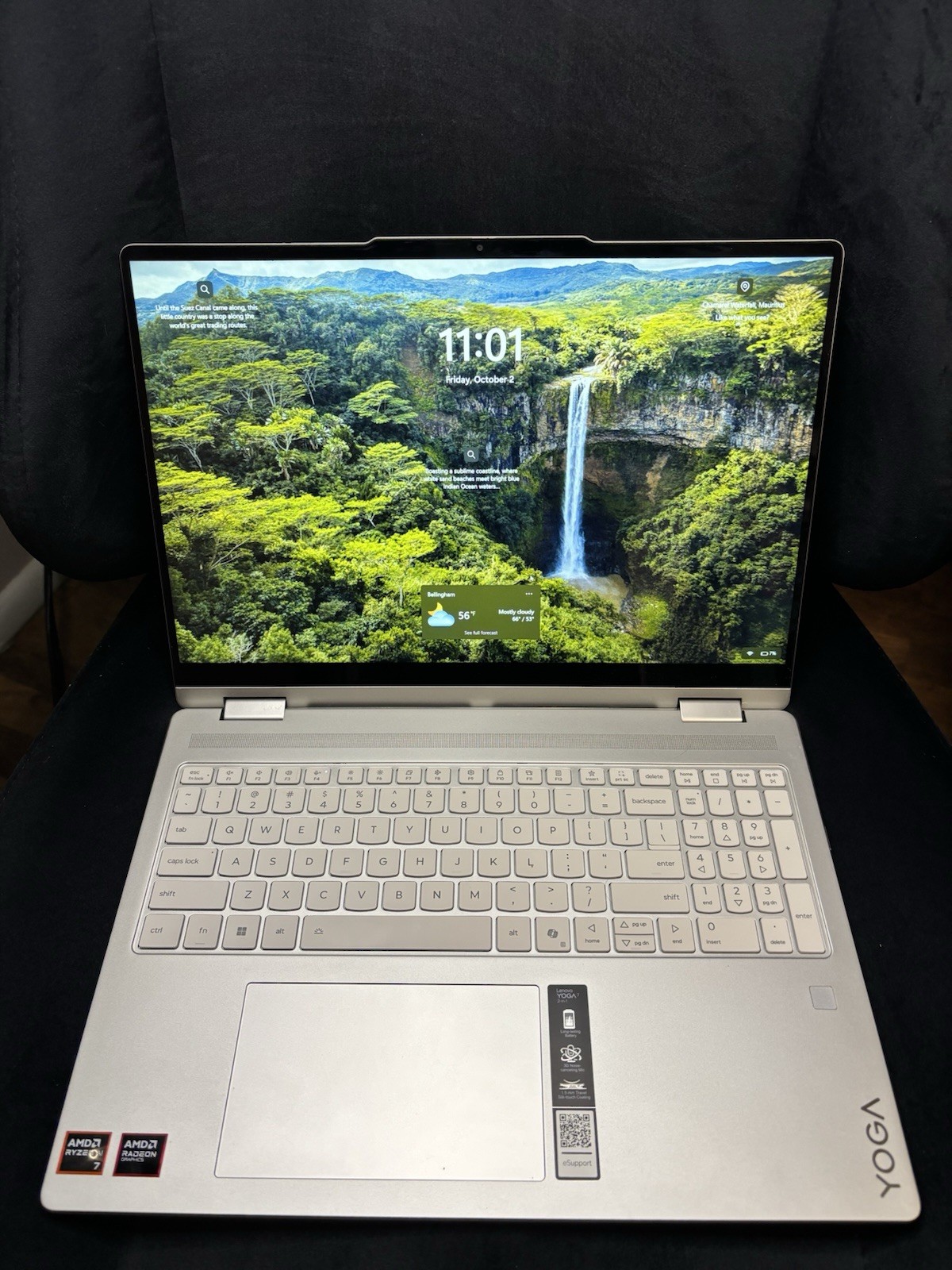 Lenovo - Yoga 7a 2-in-1 16 in 2K LCD - AMD Ryzen AI 7 445 1TB SSD 16GB Memory