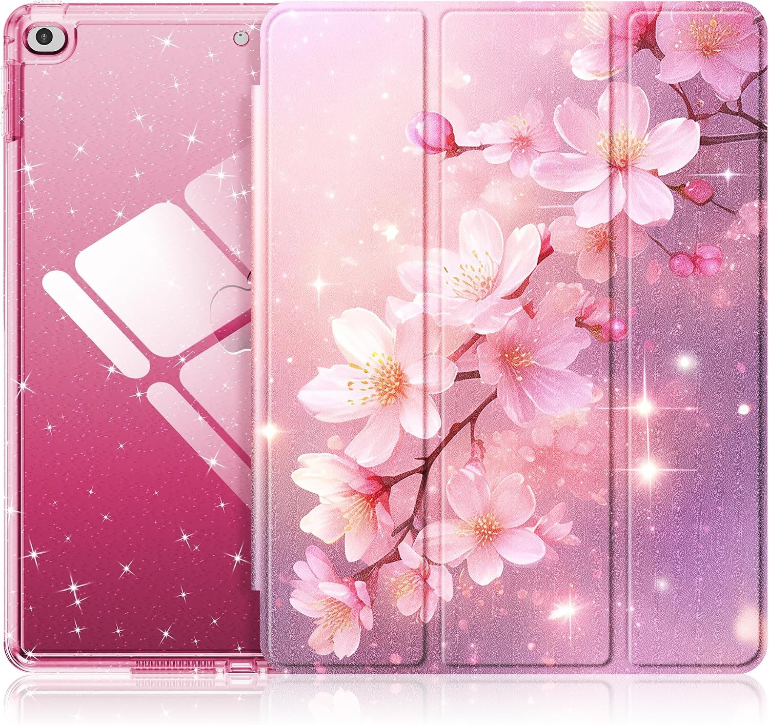 Cute Glitter Clear Protective Cover Case for 9.7 Inch iPad 6th/5th Gen, Kids, Gi