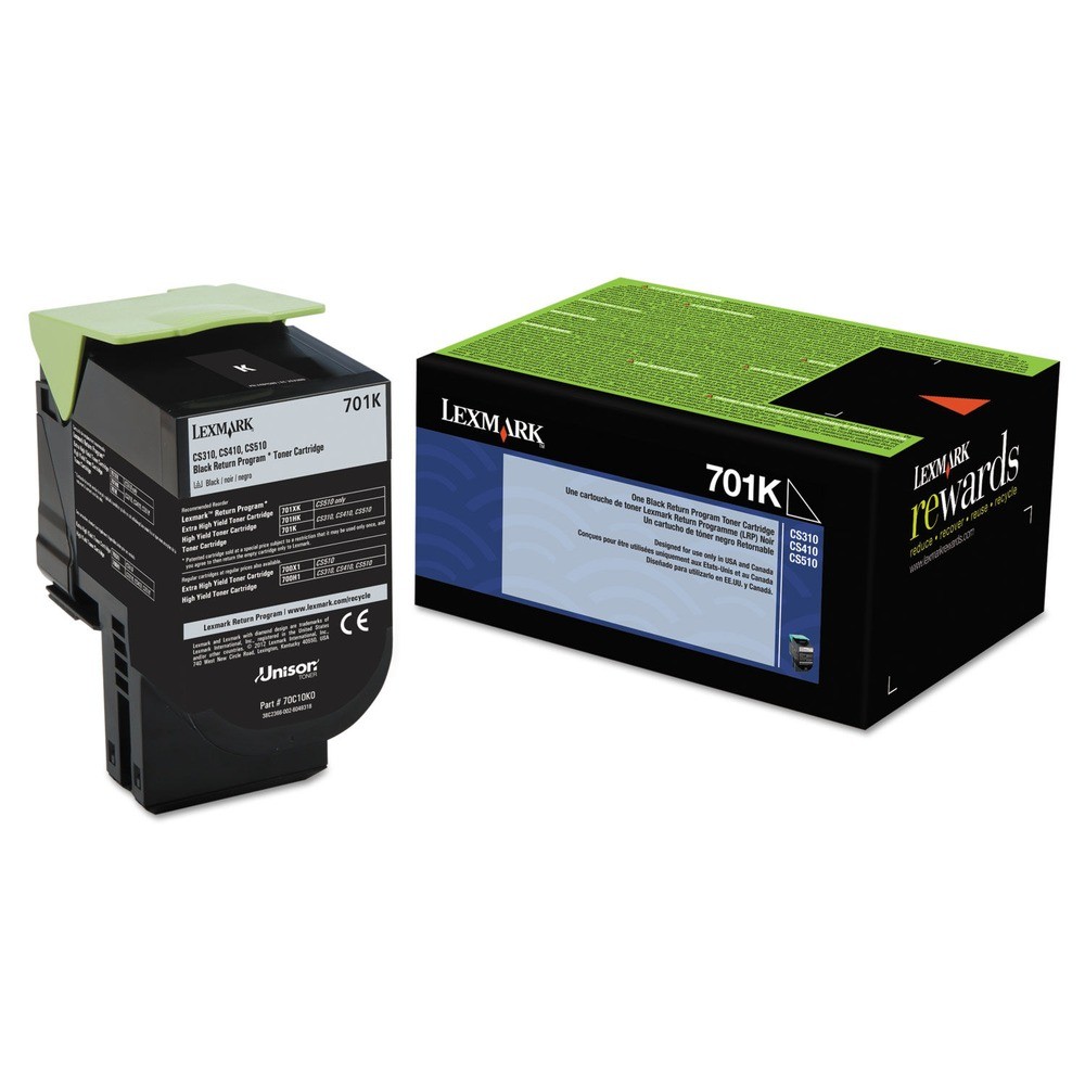 Lexmark 70C10K0 1,000 Page-Yield Return Program Toner - Black New