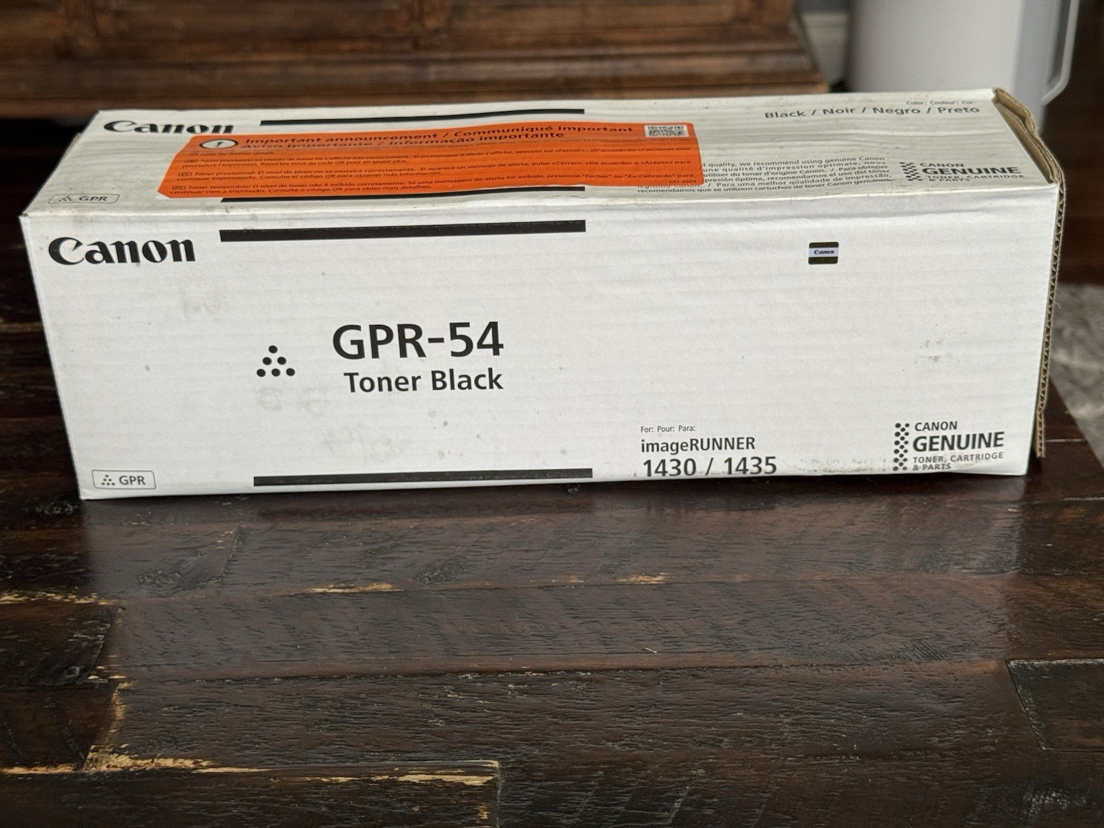 GENUINE CANON BLACK TONER - GPR-54 9436B003[AA] - FACTORY SEALED BOX