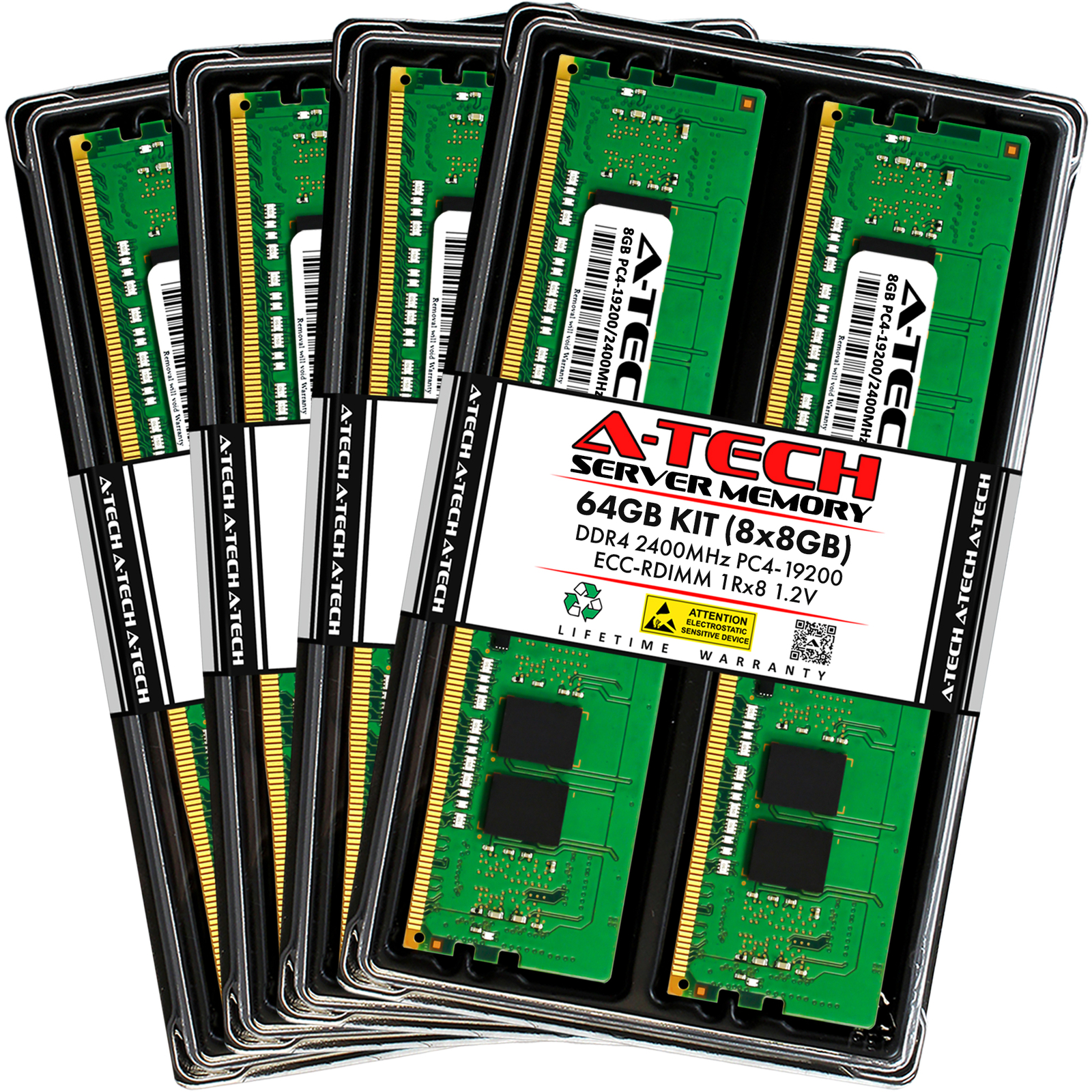 64GB 8x 8GB PC4-2400 RDIMM Supermicro 2029U-TR4 4029GP-TVRT 6019U-TRT Memory RAM