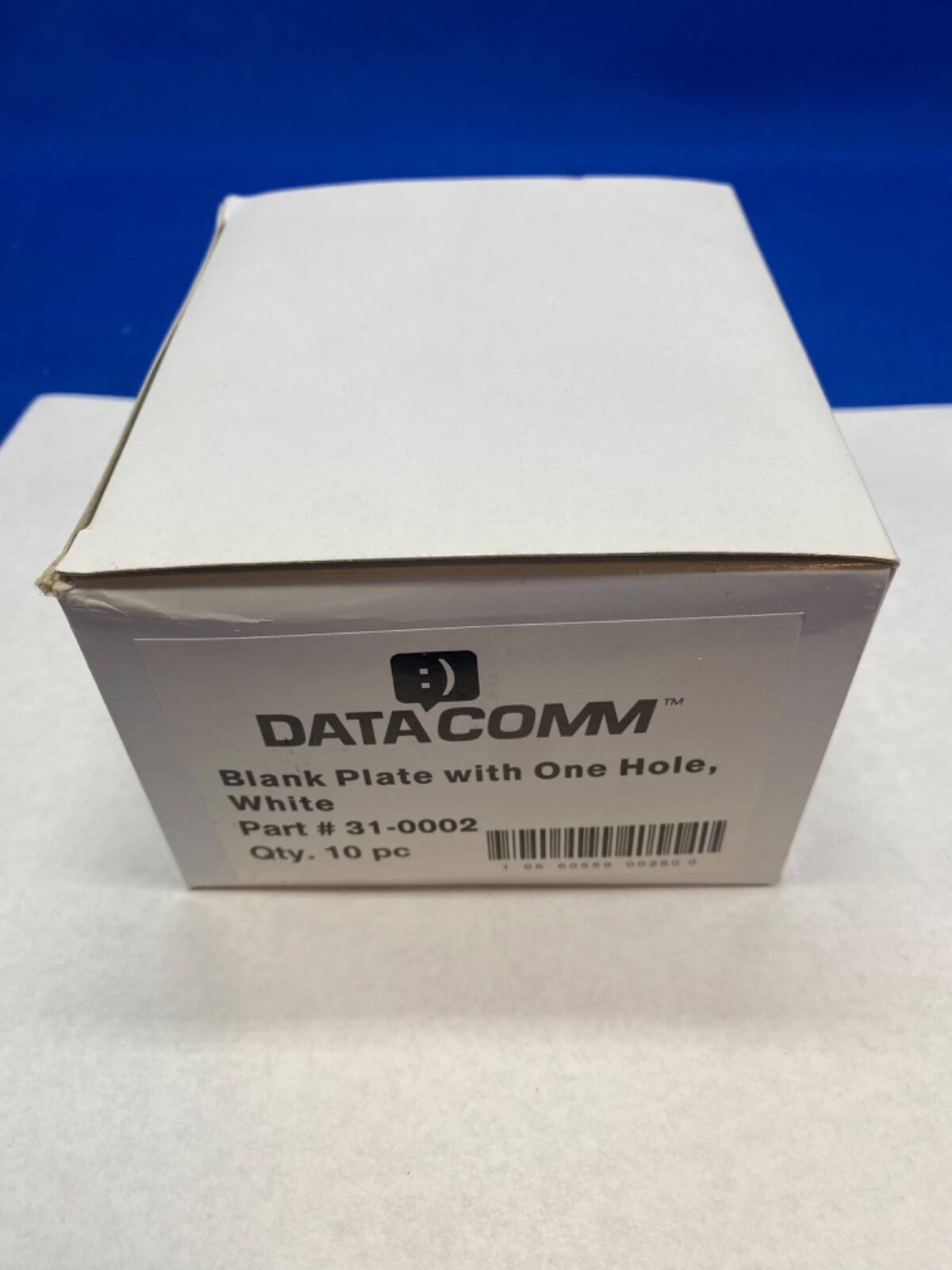 DATACOMM qty 10 box lot, keystone blank plate 1 hole white 31-0002