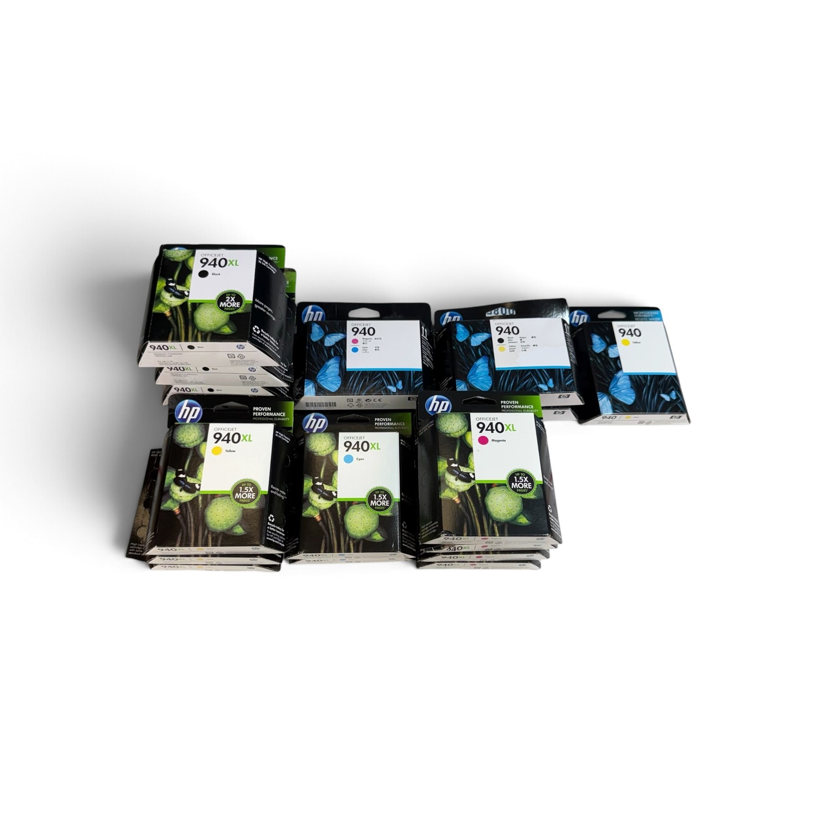 HP 940XL & 940 Officejet Ink Cartridge Lot - B, C, M, Y Exp 2012-2016