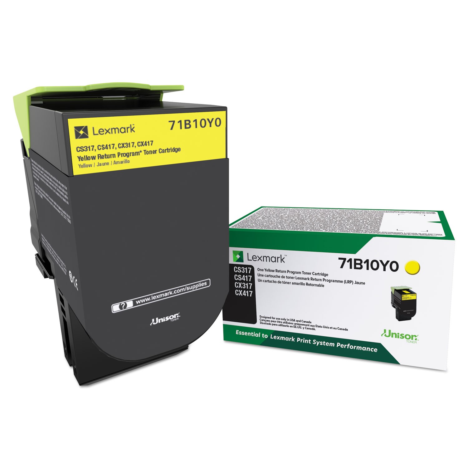 Lexmark 71B10Y0 Toner, Yellow
