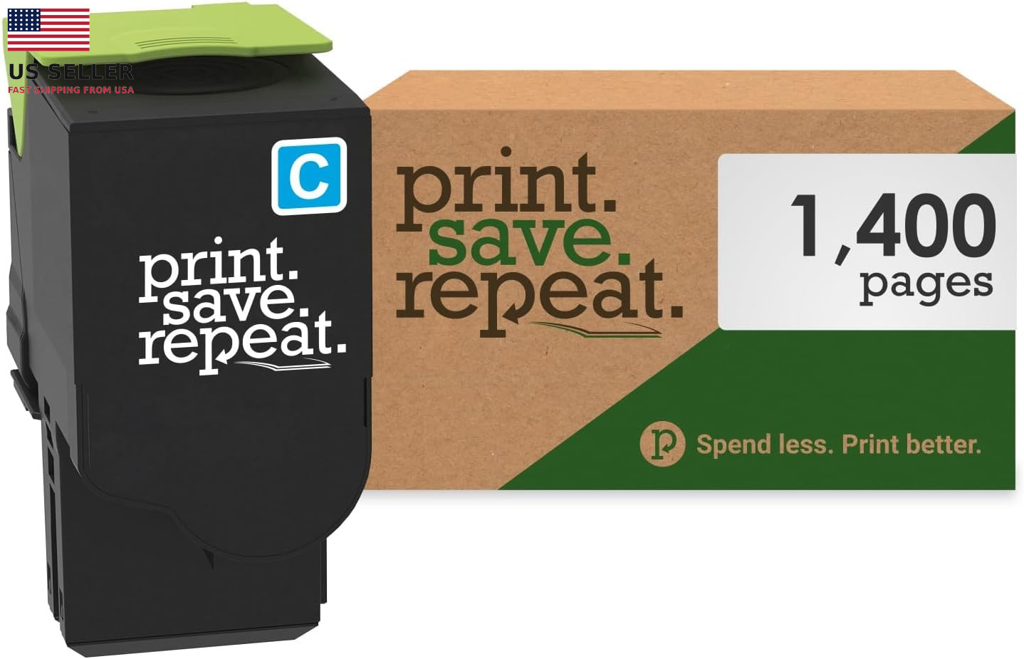 Lexmark 78C10C0 Cyan Toner Cartridge for CS421, CS521, CS622