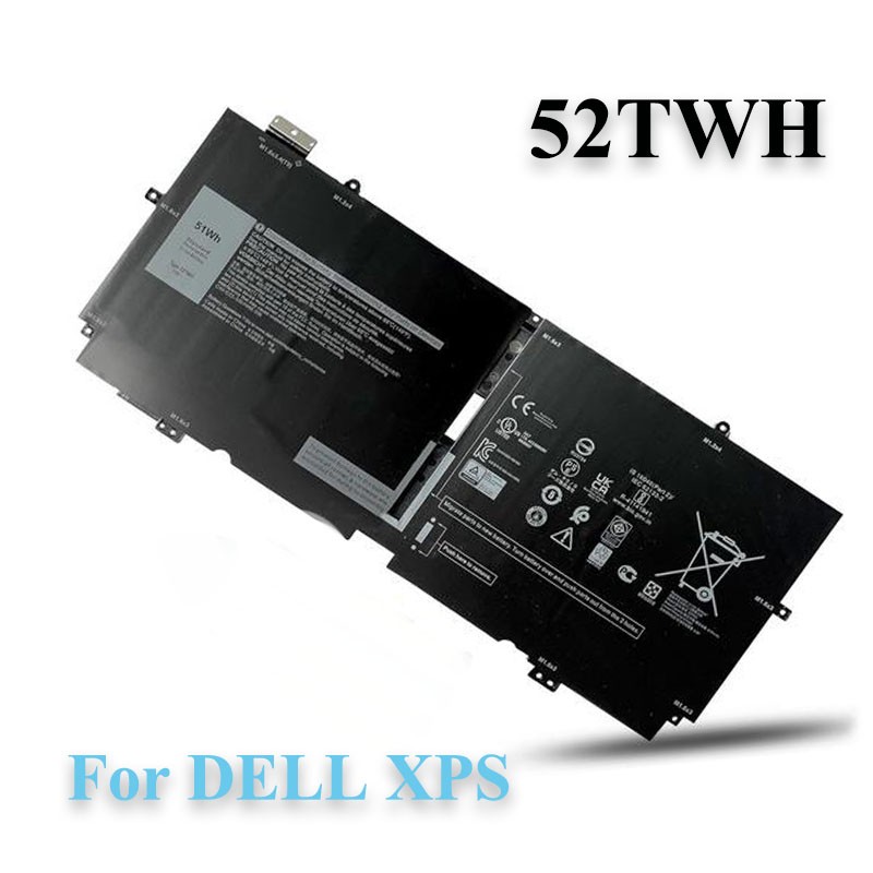 52TWH Laptop Battery for Dell XPS 13 7390 2-in-1 Series Notebook P103G001