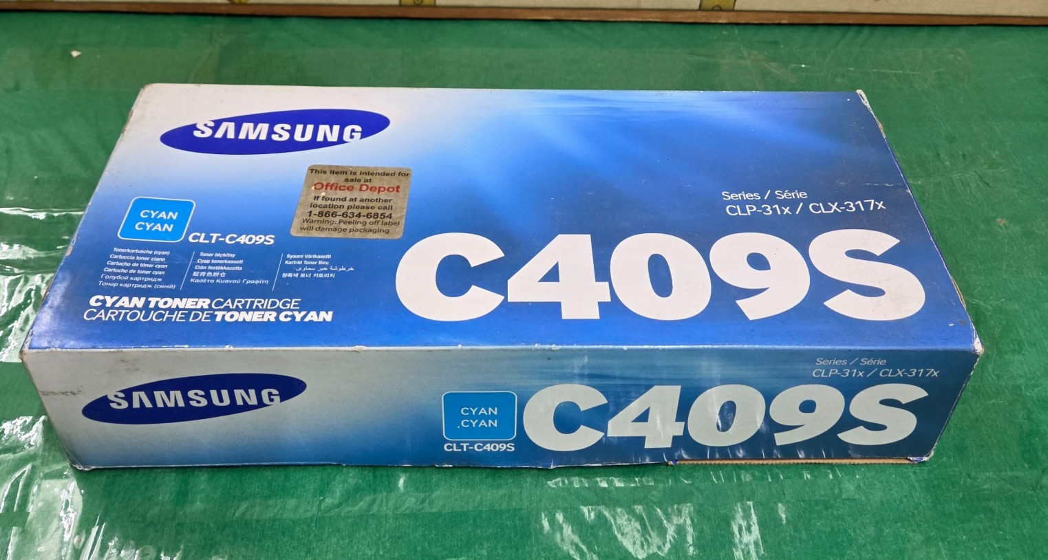Genuine Samsung CLT-C409S/XAA Cyan Toner Cartridge CLP-31x CLX-317x OEM