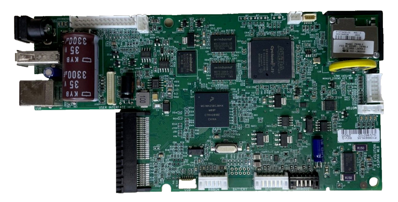 Zebra ZD620 P1080383-254 P1089935-101C Main Logic Board PCB USB 200dpi
