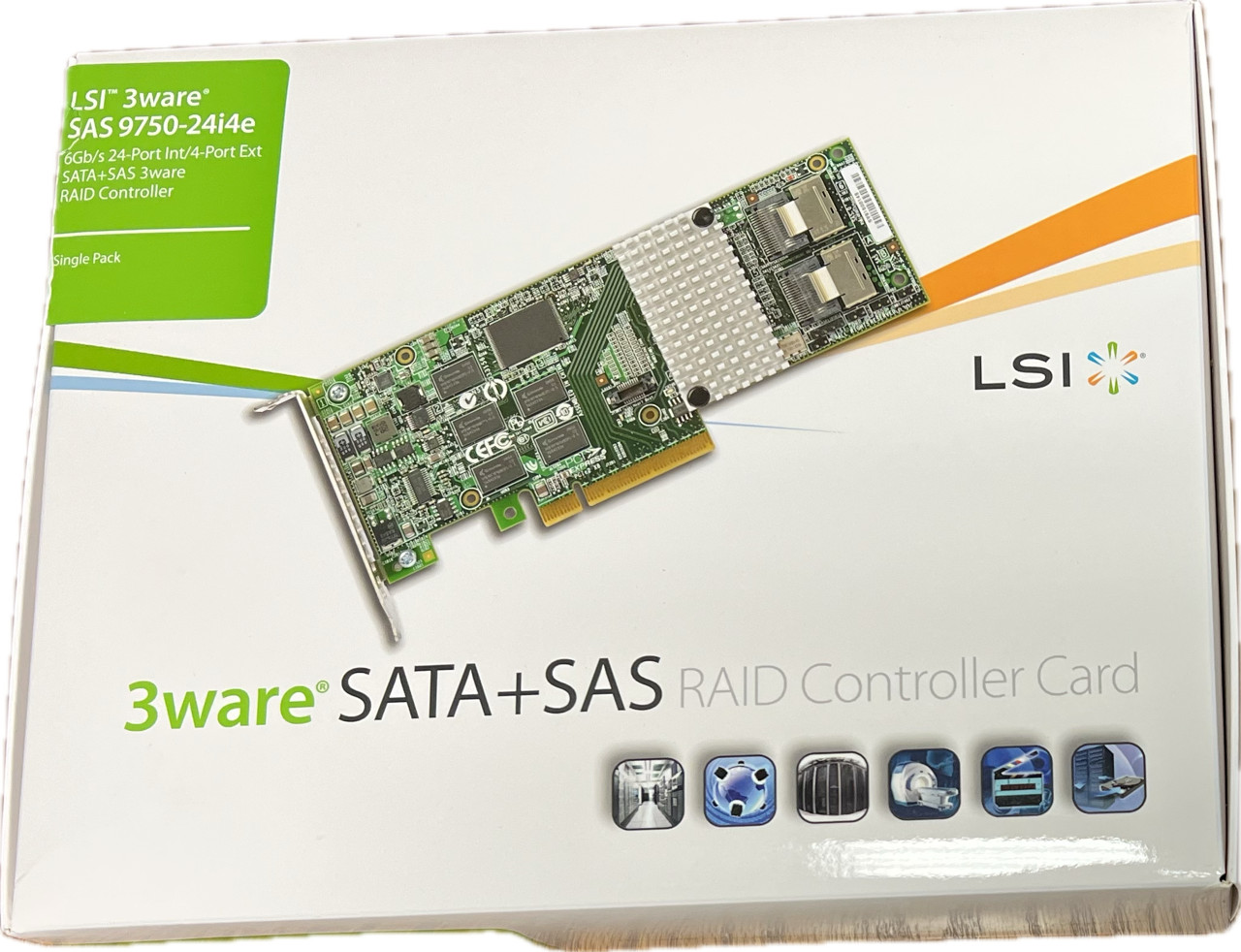 LSI00251 3ware 9750-24i4e 28-port 6xSFF8087 1x SFF-8088 SAS+SATA RAID Controller