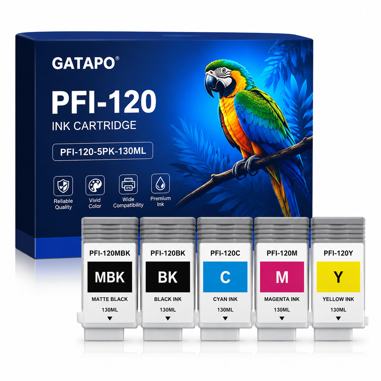 PFI-120-5PK-130ML for TM-205 TM-305 TM-300