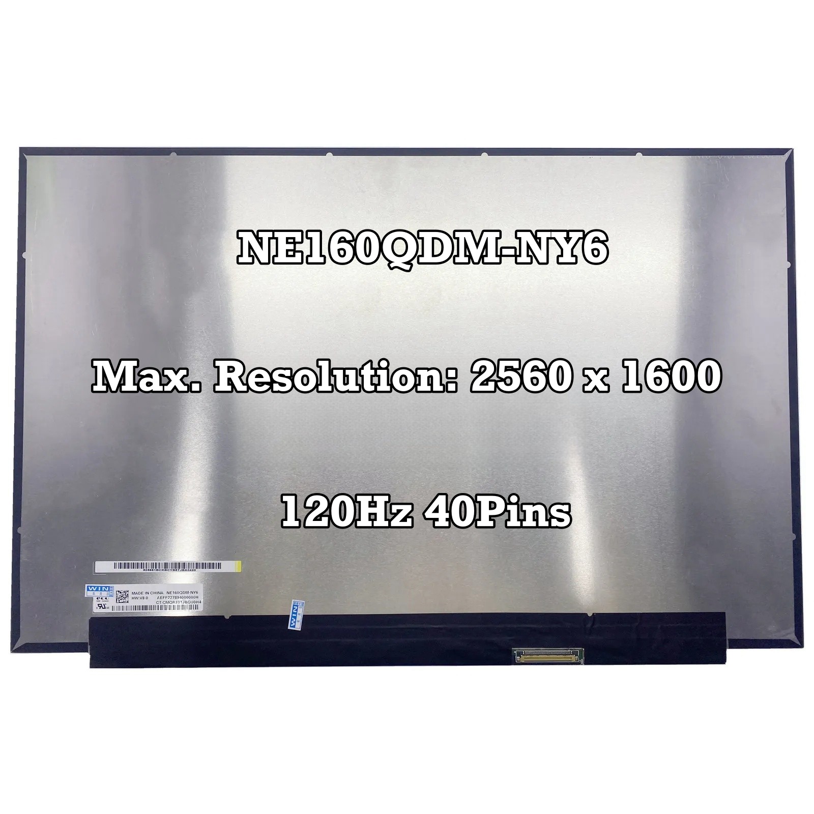 100% sRGB NE160QDM-NY6 16" 16:10 40Pins 120Hz EDP Matrix LCD Screen Replacement
