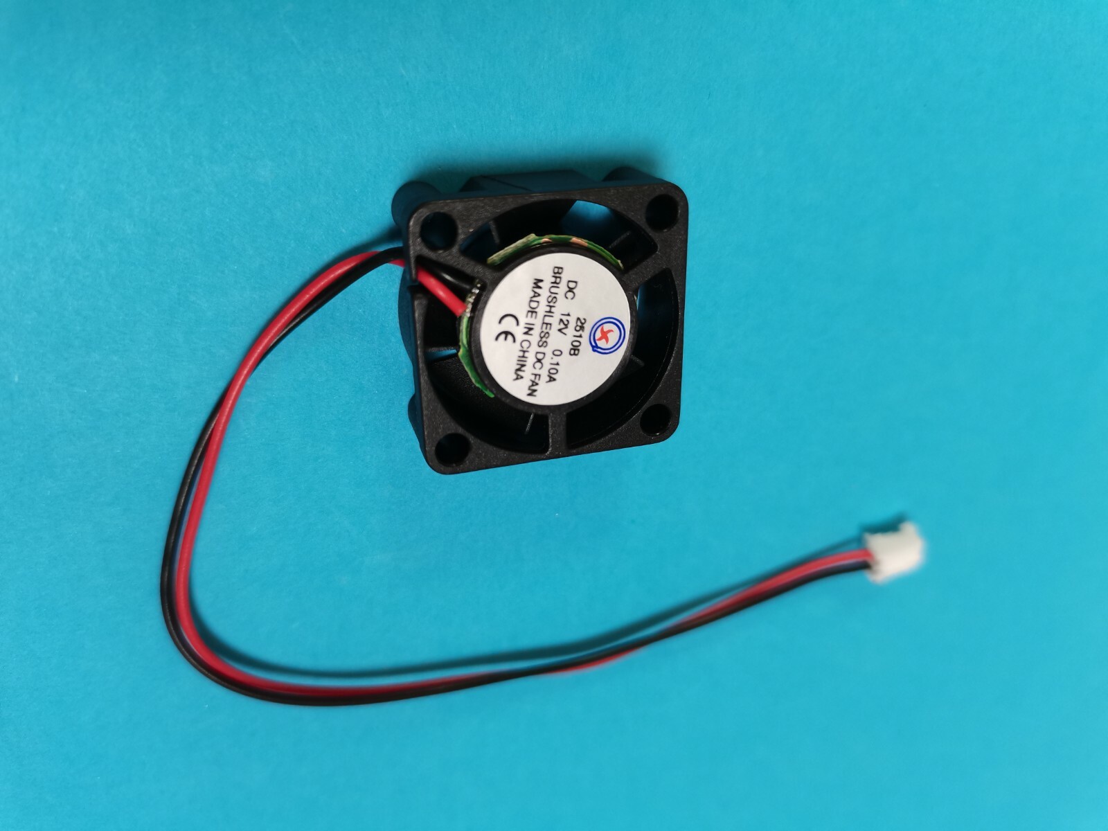 4 pcs Brushless DC Cooling Fan 12V 2510B 5 Blades 25x25x10mm Ball Bearing 2Wire