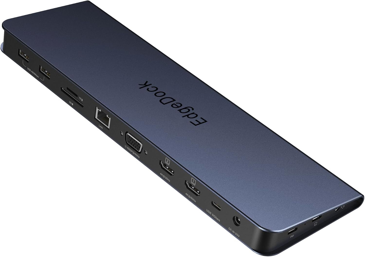iVANKY EdgeDock 3 USB-C Dock 15-in-1 2x HDMI 4K@60 VGA RJ45 DisplayLink Win/Mac