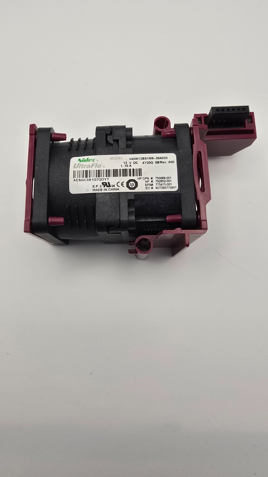 Nidec UltraFlo V40W12BS1M5-08A033 Server Fan HP 750688-001