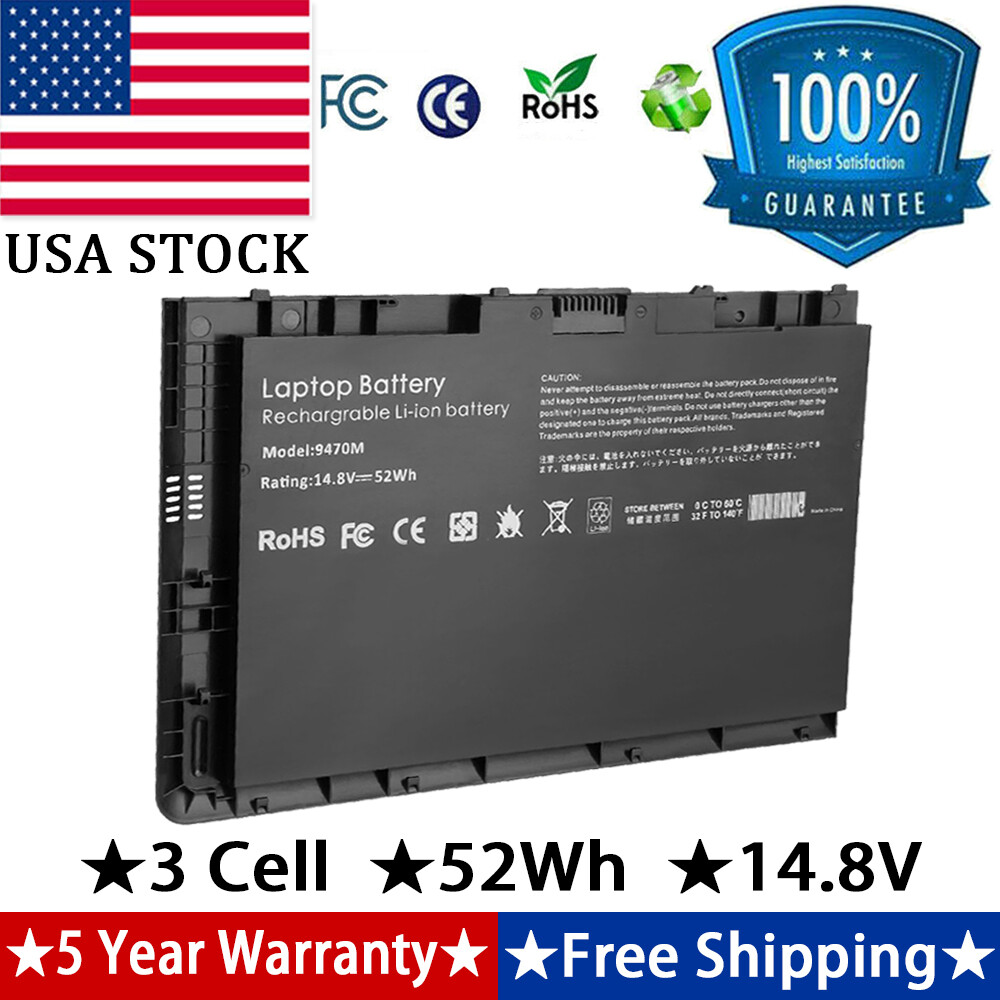 9470M 9480M Battery BT04XL BA06XL For HP EliteBook Folio 696621-001 682962-001