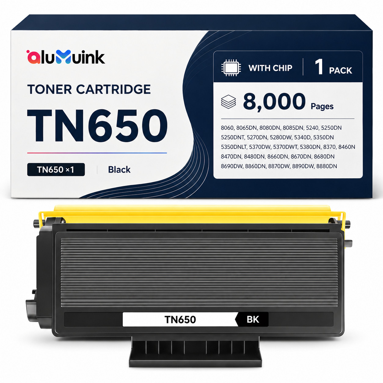 TN650 Toner Cartridge High Yield Replacement HL-5370DW HL-5250DN HL-5340D