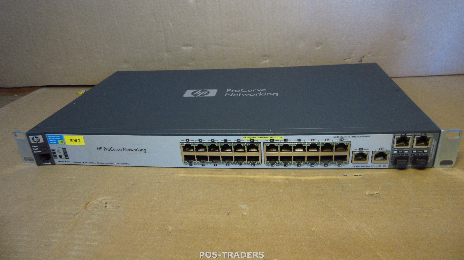 HP J9138A 2520-24-PoE Switch 24-Port PoE 10/100 + 4x SFP 2x Gigabit + RACK EARS