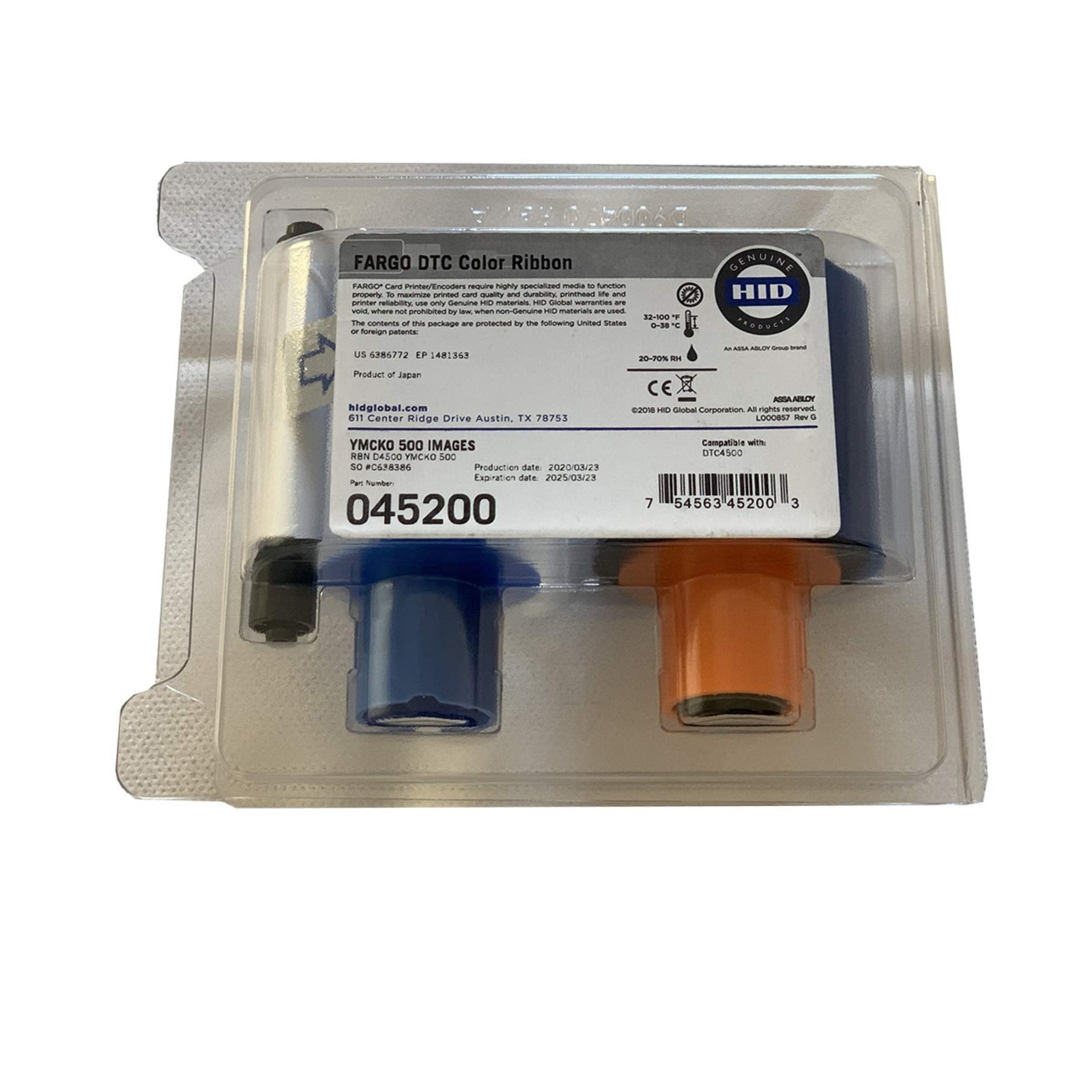 The Nekid Cow 45200 Fargo 45200 YMCKO Full Color Ribbon for DTC4500 Series ID...