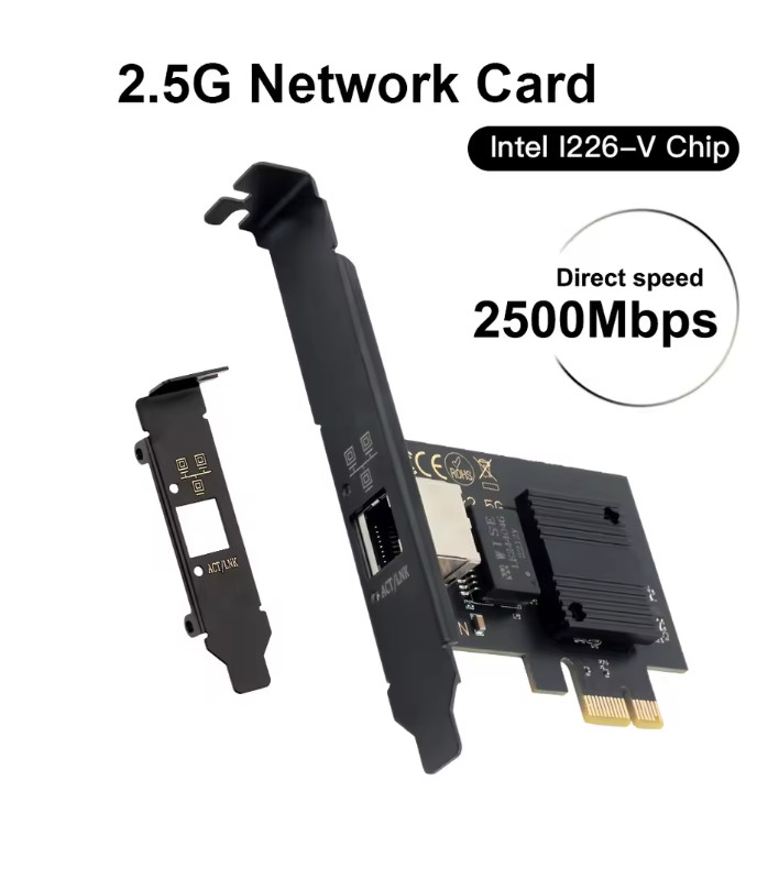 2.5G PCIe to RJ45 Intel I226 Ethernet Network Card Single Dual Port Desktop