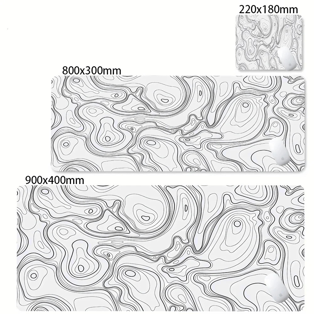 Large Gaming Mouse Pad Desk Mat Black White Abstract Keyboard Mat PC Laptop
