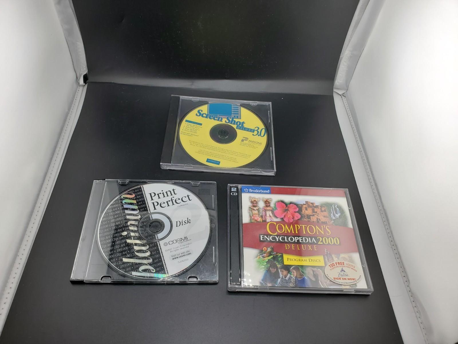 Compton's Encyclopedia 2000Deluxe, Screen Shot 3.0, & Print Perfect Platinum -PC
