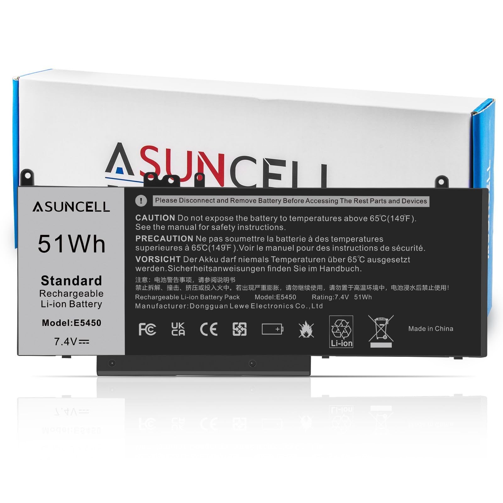 High-Capacity 51Wh Laptop Battery for Dell Latitude E5450 E5550 E5250 4-Cell 7.4