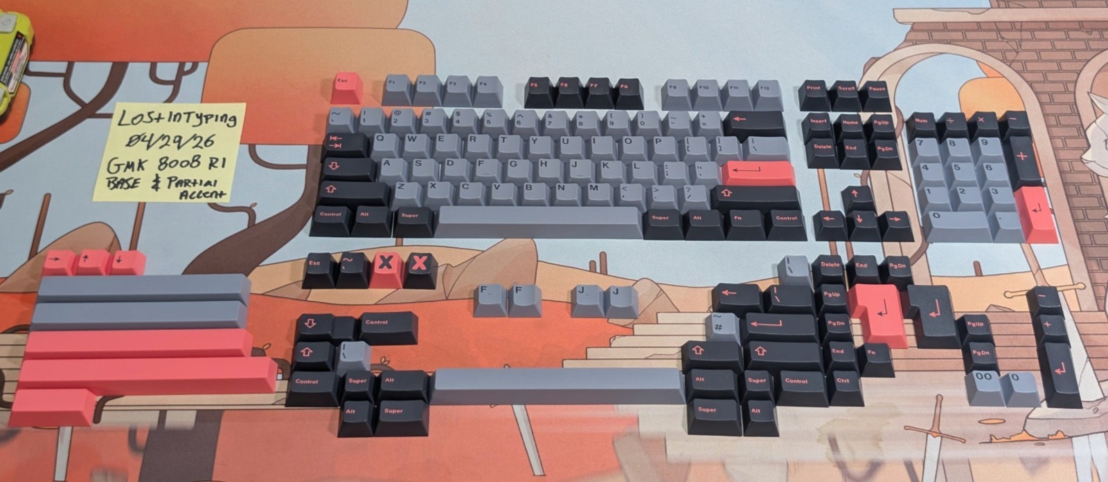 GMK 8008 R1 Base + Partial Accent Kit (No Box)