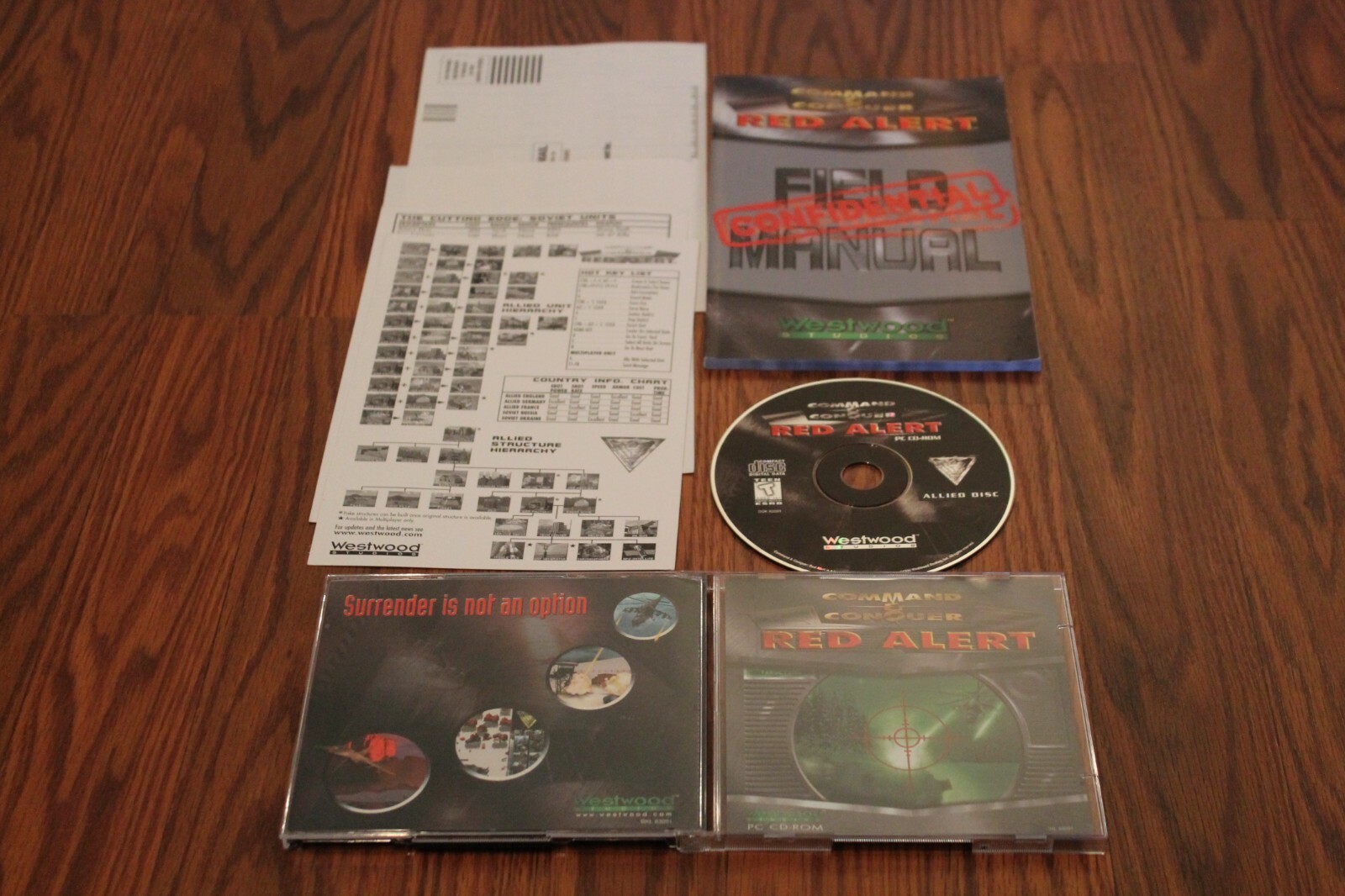 Command & Conquer Red Alert Allied Disc only with manual on CD-ROM