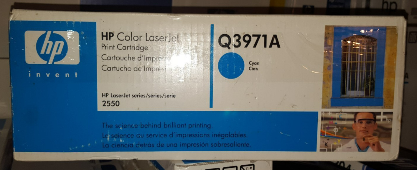 NEW Genuine HP Q3971A 123A Cyan Toner Cartridge 2820/2550 In Plastic