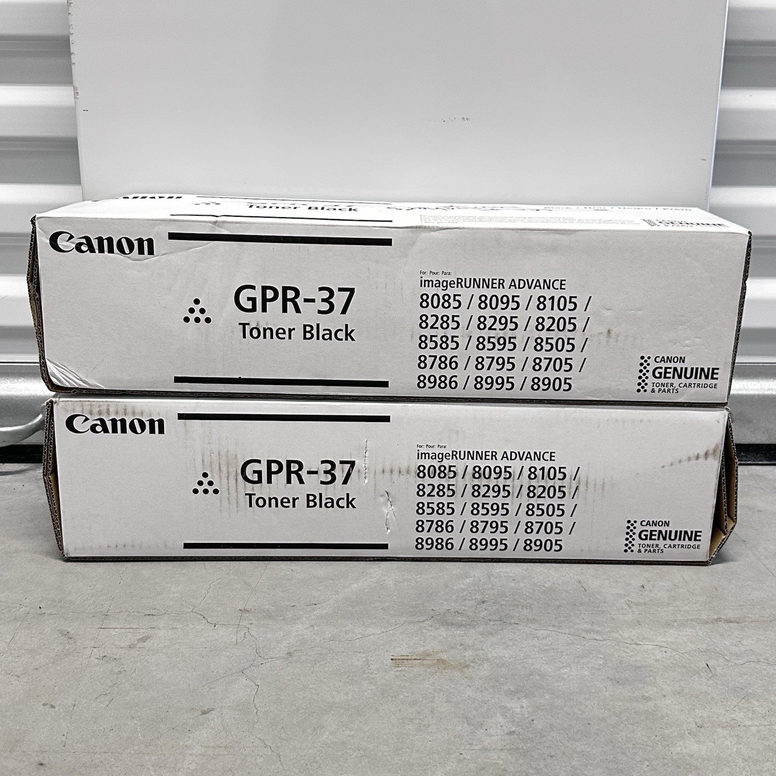 2 New OEM Canon iR 8085,8095,8105,8205,8285 Black Toners GPR-37 / 3764B003[AA]