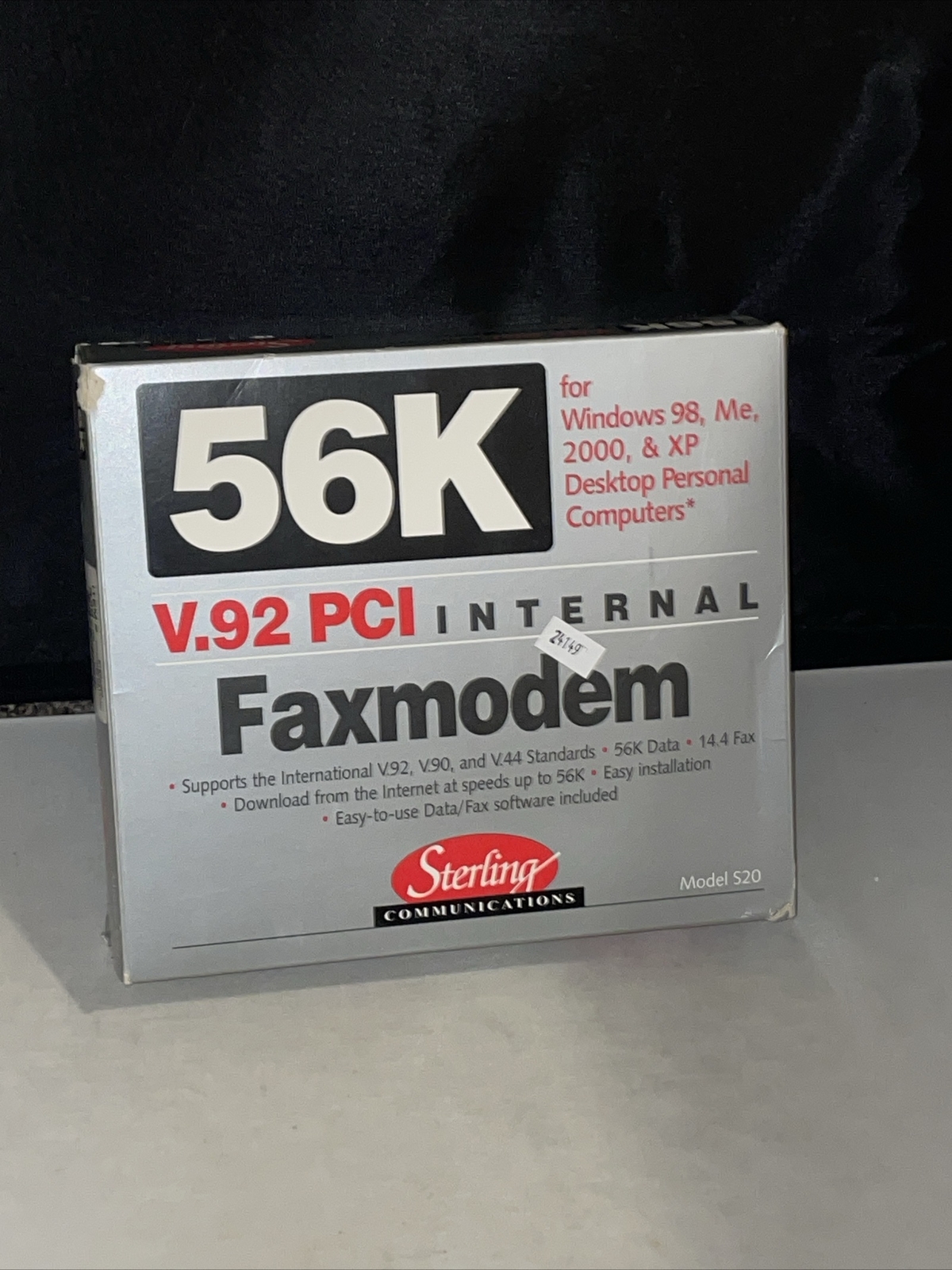 56k V.92 PCI INTERNAL FAX MODEM / Sterling communications/ Model S20 / NOS