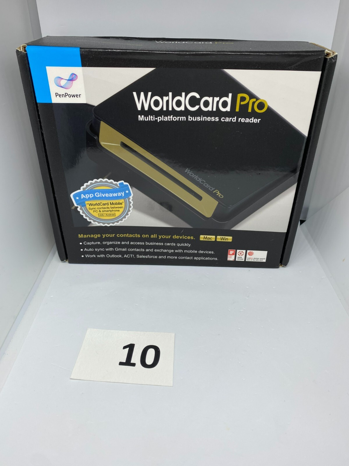 Penpower WCUPRO1EN WorldCard Pro Card Scanner 600 dpi Optical USB Windows MAC